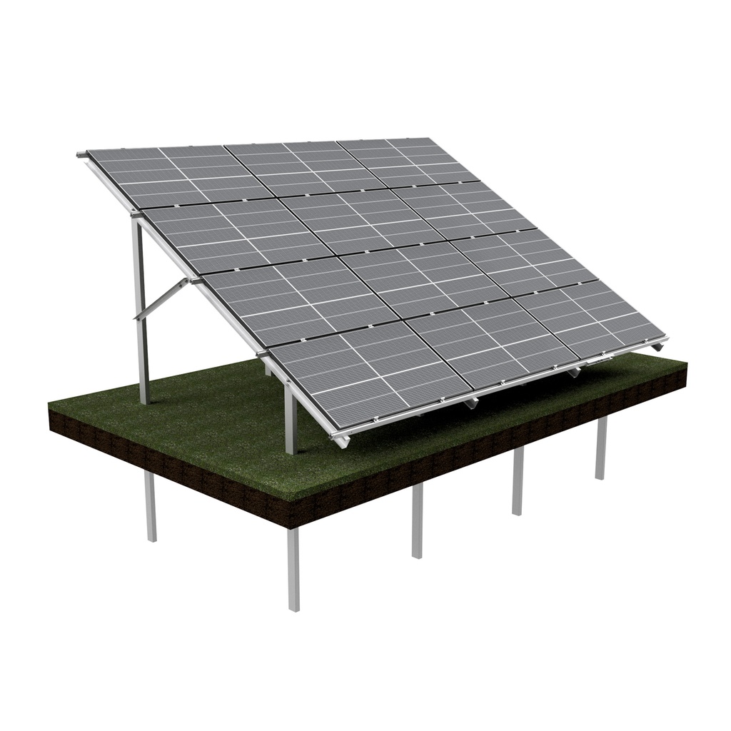 [KG-DPH 4X3 "M"] KG Stół dwupodporowy dla 12PV (4x3), układ POZIOMY, moduł do szerokości 113,5cm / wysokości 200cm
