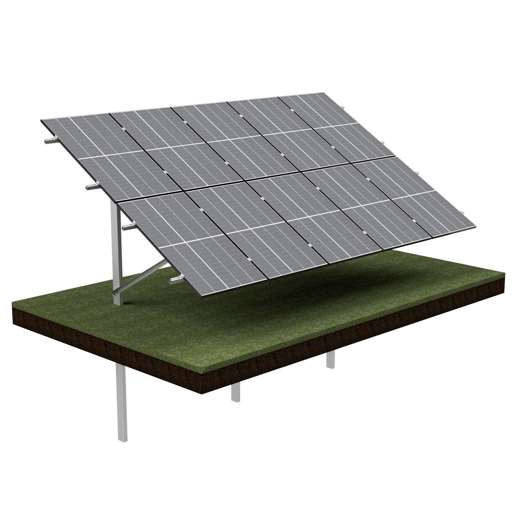 KG Stół jednopodporowy dla 10PV (2x5), układ PIONOWY, moduł do szerokości 114cm / wysokości 180cm