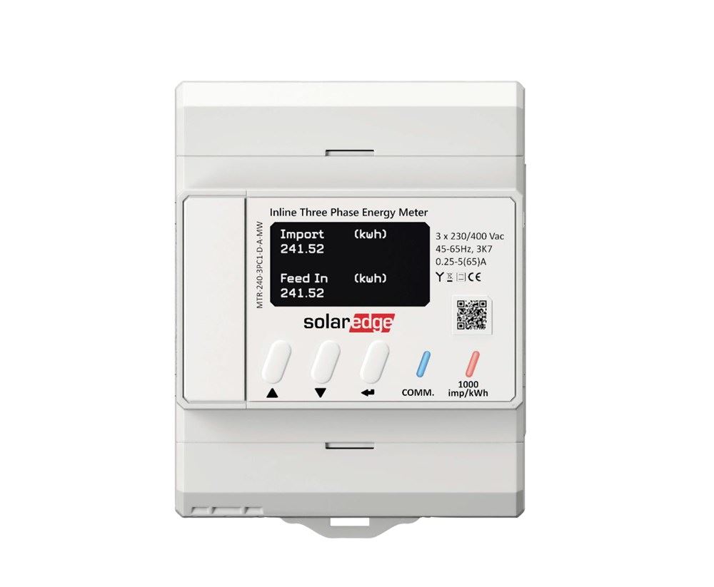 SolarEdge Inline Energy Meter MTR-240-3PC1-D-A-MW with SolarEdge Home Network, 1PH/3PH 230/400V, 65A