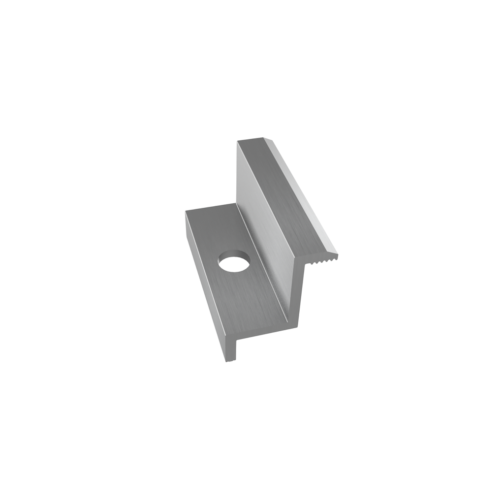 EMS Edge mounting clamp for H=30mm, L=50mm serrated, silver