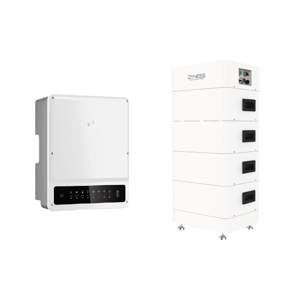 Set: Dyness Tower T14 - energy storage 14.21kWh HV // (BMS + 4x batteries) + GoodWe ET PLUS+ GW10KN-ET 16A