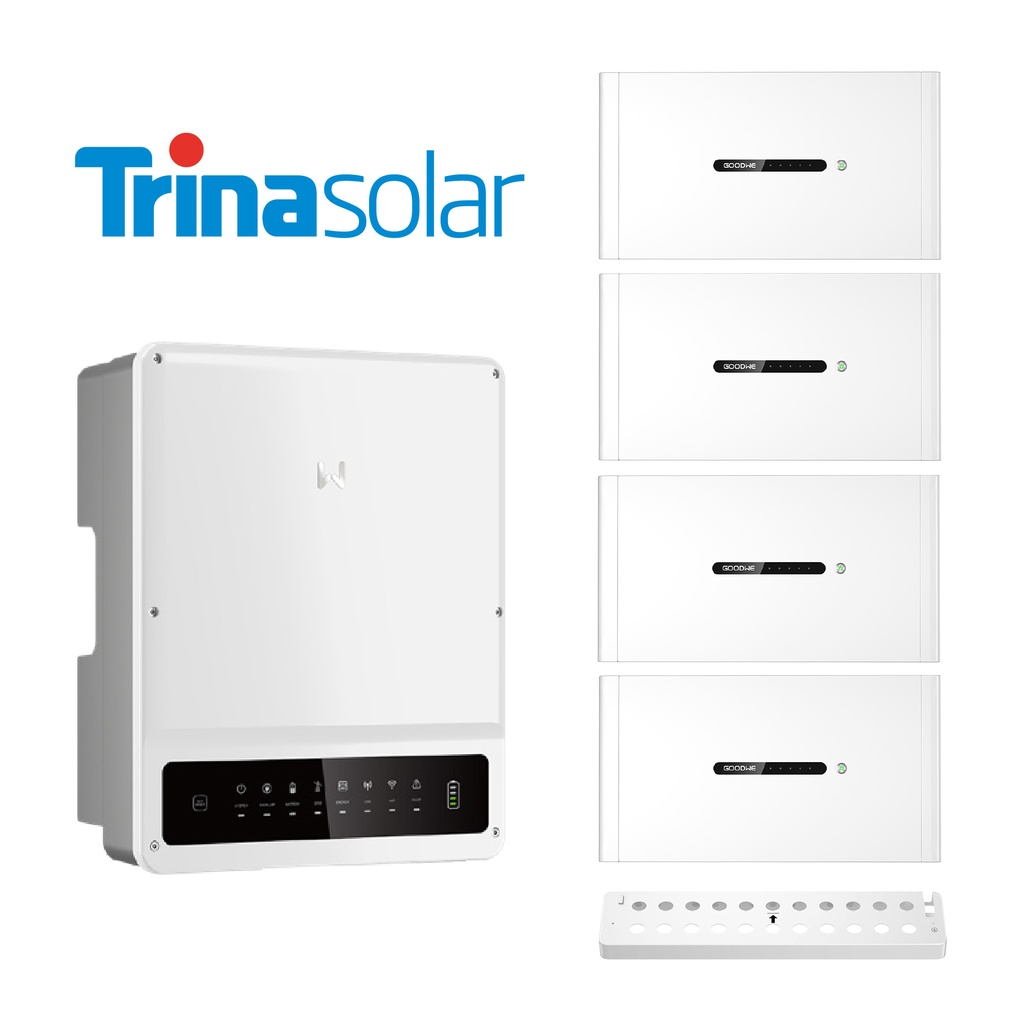 GoodWe zestaw: falownik GW10KN-ET Plus 16A + 4 x moduł bateryjny LX D5.0-10 V2 (20kWh) z BMS + podstawa + TRINA SOLAR NEG18R.28 515Wp – 18 sztuk