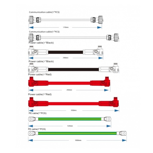 [KS_WIRE_3PH] KStar przewody do połączenia akumulatora z falownikiem 3 fazowym (10,2kWh)