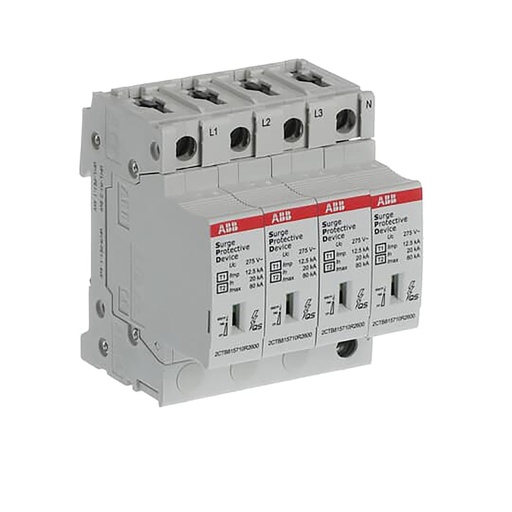 [2CTB815710R2300] ABB Ogranicznik przepięć AC OVR T1-T2 4L 12.5-275s P QS, 4P