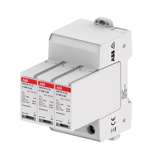 [2CTB812050R1000] ABB Ogranicznik przepięć DC OVR PV T1-T2 5-1000 P QS, 3P