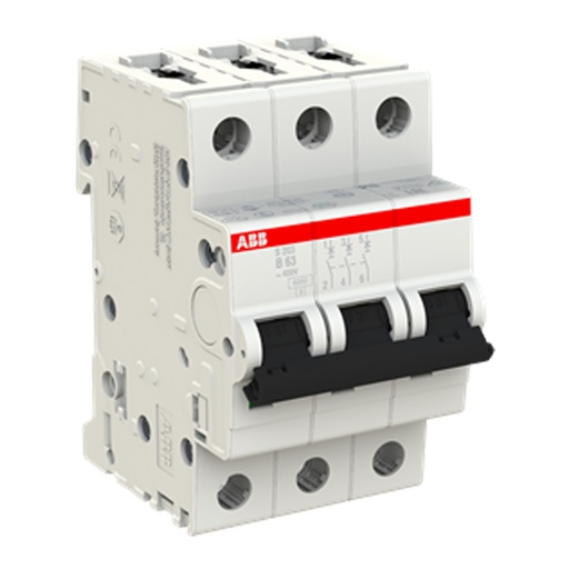[2CDS253001R0635] ABB SZ203-B63 wyłącznik nadmiarowo-prądowy STANDARD, 3P