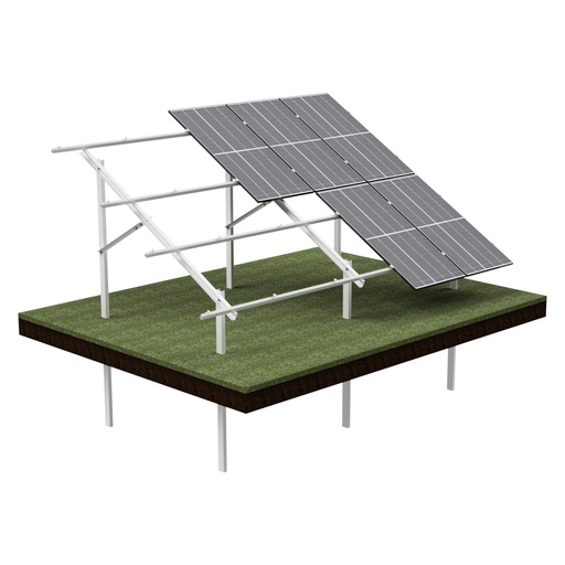 [KG-DPV 2X5 "L"] KG dual-support mounting system for 10 PV modules (2x5), VERTICAL orientation, for modules up to 113.5 cm in width / 220 cm in height