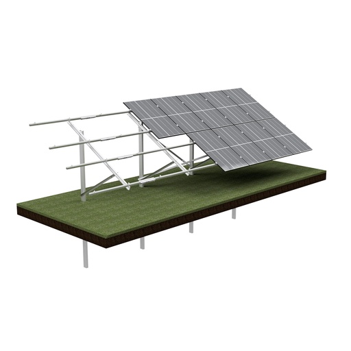 [KG-JPV 2X8 M+] KG Stół jednopodporowy dla 16PV (2x8), układ PIONOWY, moduł do szerokości 114cm / wysokości 180cm